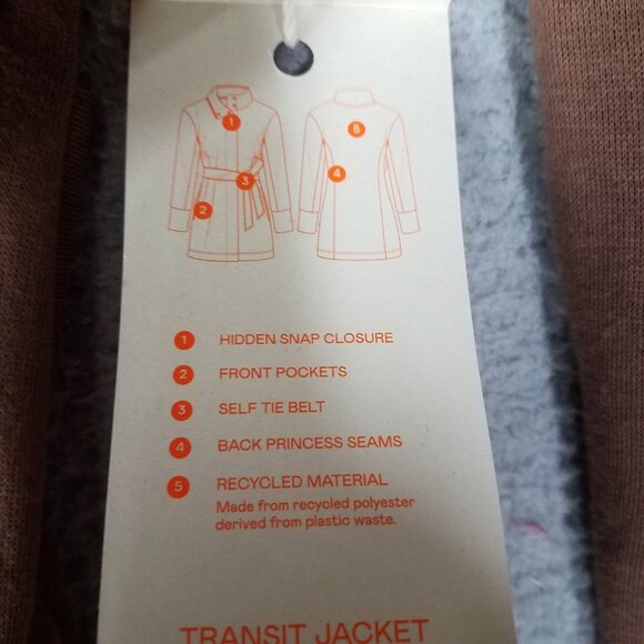 NEW Freely Transit Commuter Jacket Women's Small Belted Casual Travel Stretch - Picture 11 of 13